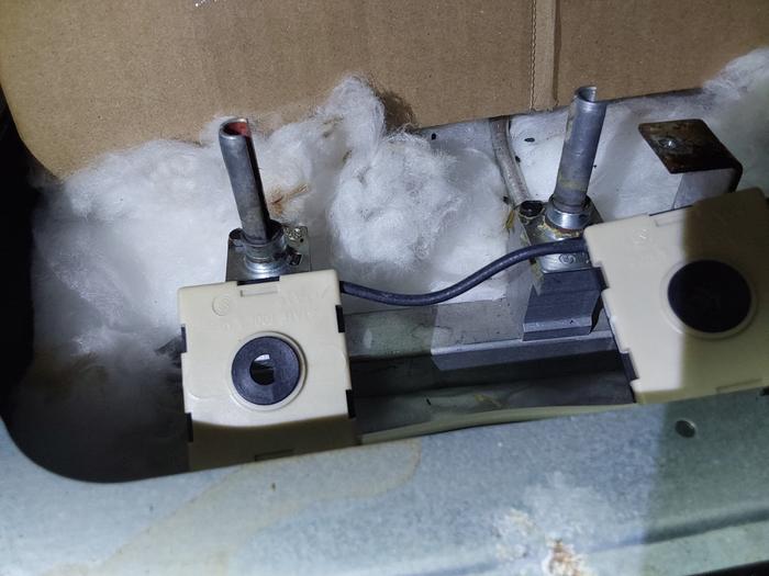 Uh-oh... They're not oriented the same, AND the holes are too small to fit the shafts! 