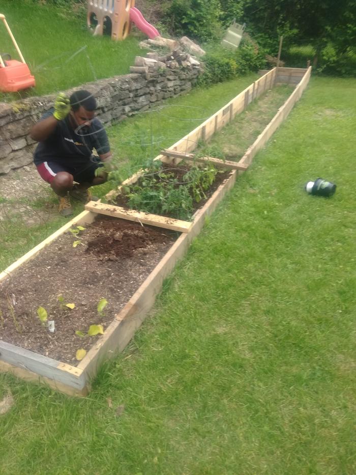 Here's the bed we built.