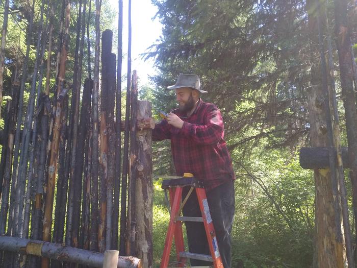 Scott cutting some notches