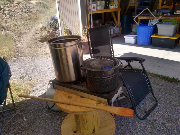 Outdoor canning setup