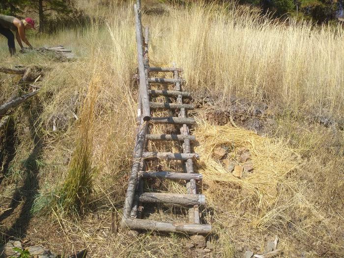 The ladder from the pee palace has been moved!