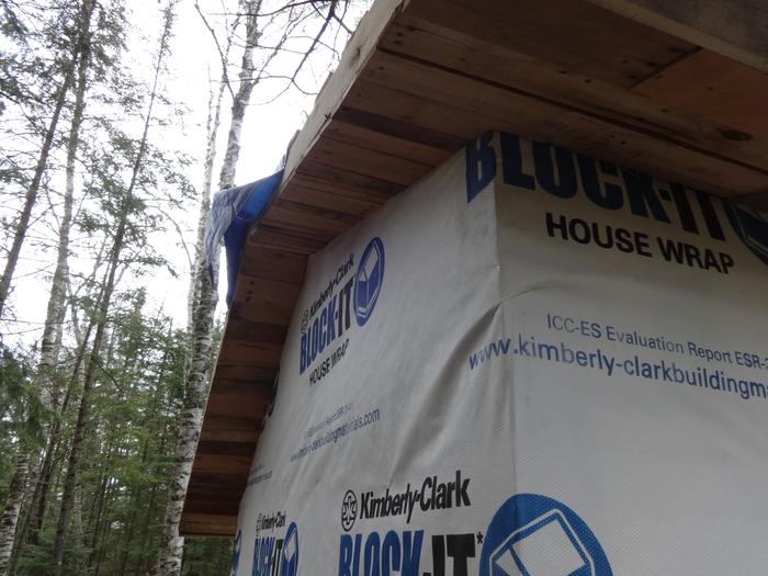 Soffit installed by me, vented soffit on the sides.