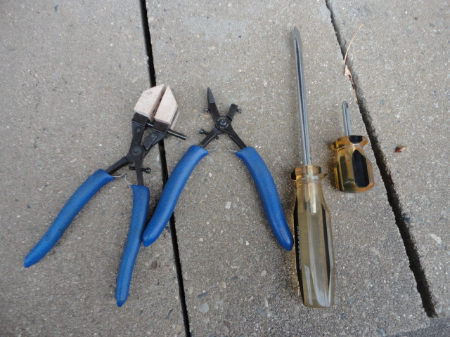 These are the tools used in the job. Fairly simple. I did curse when the one set of plier broke! :(