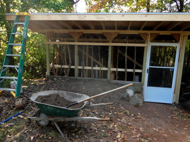 Exercise workout plan: many yards of topsoil, a wheel barrow, and a shovel. Throw soil up onto roof one scoop at a time!