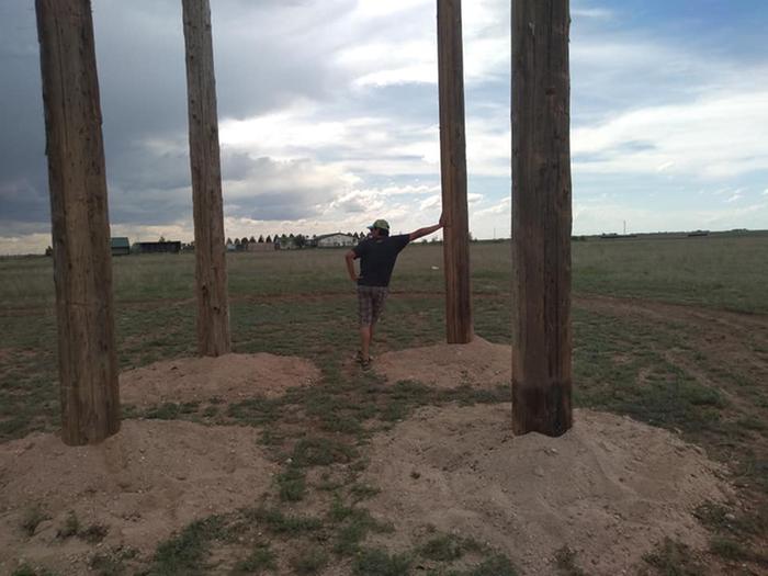 Husband enjoying the dead center tower