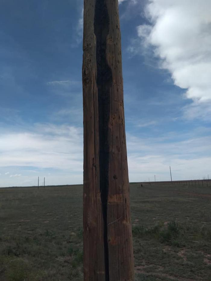 Some of our poles have seen lightening