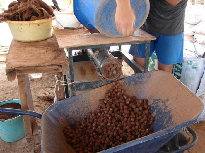 Using machines to make clay balls