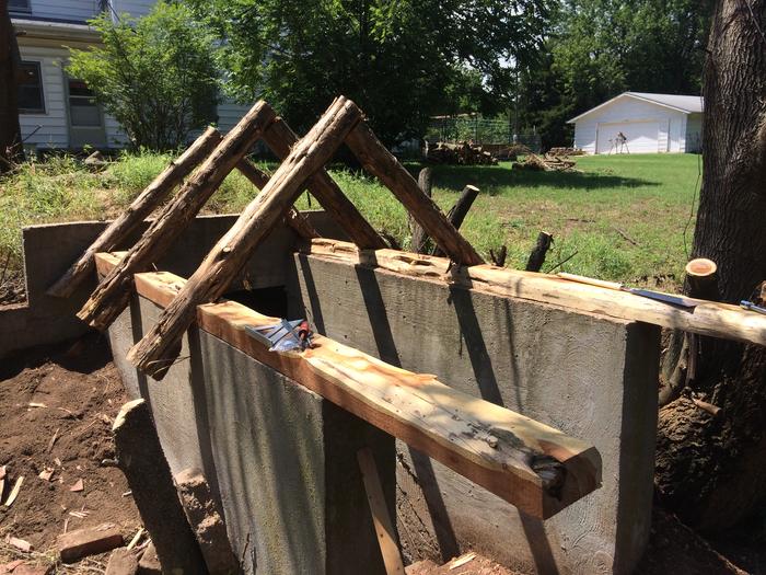 Rafters going up.