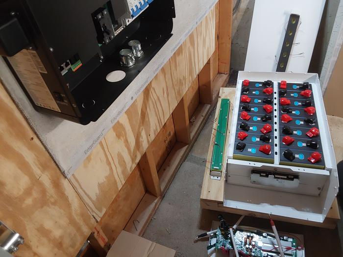 The battery boxes are being assembled in place, too heavy to not be (275 lbs/each) 