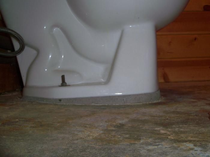 The toilet was level, that's how bad the floor was!