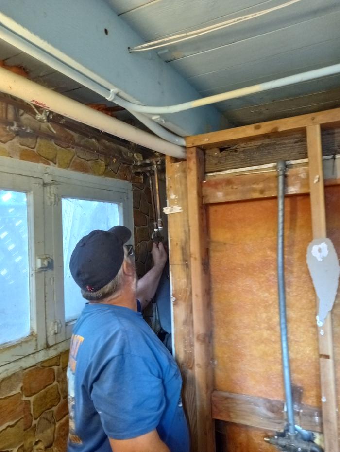 Almost done. Removing the pipes on the shower wasn't hard at all.