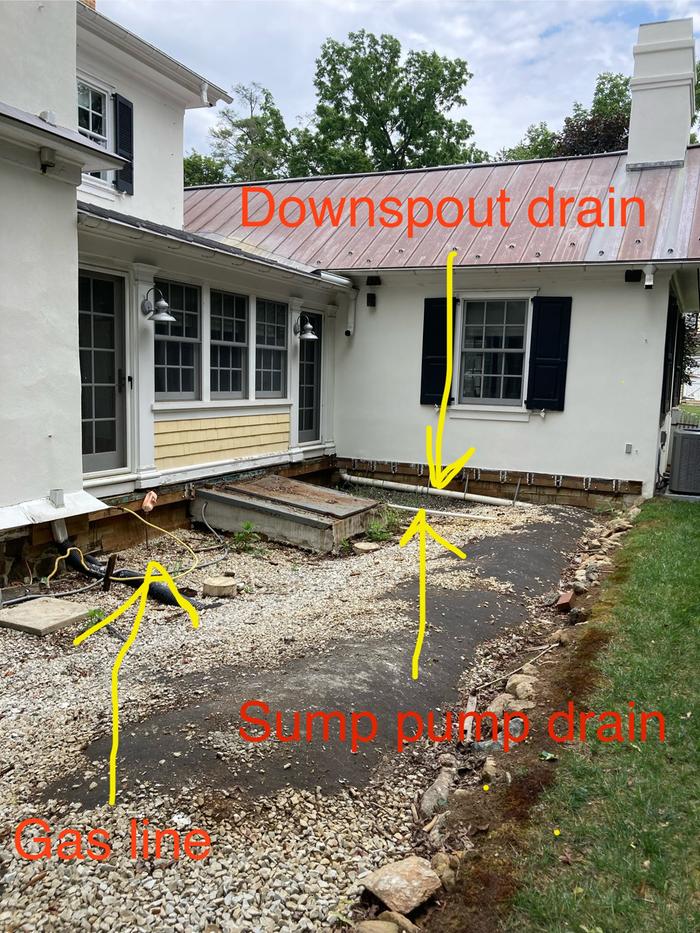 Before patio work began