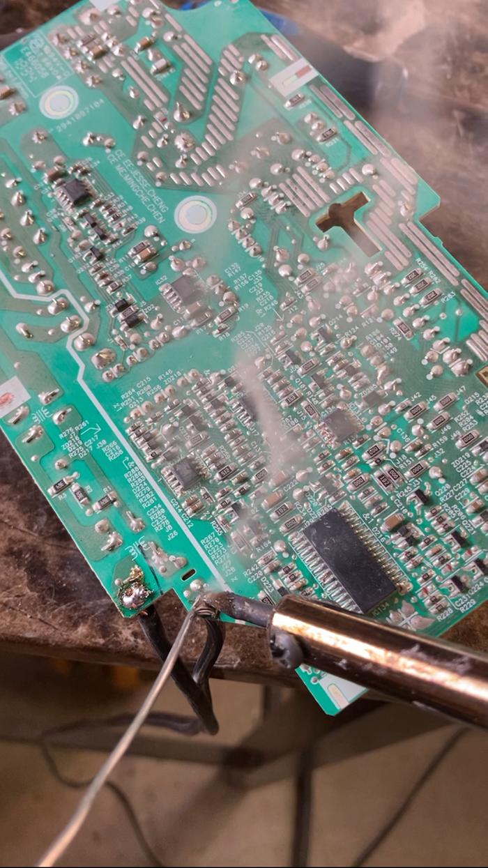 Installing the now shorter cord