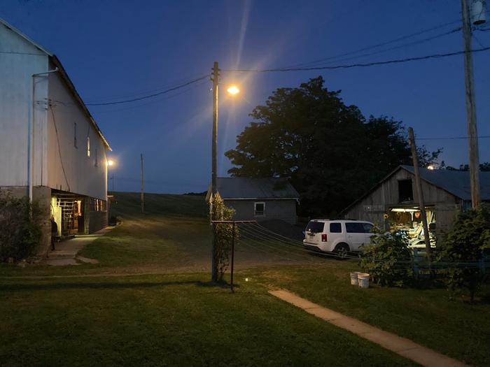 The power to the outbuildings is now fixed