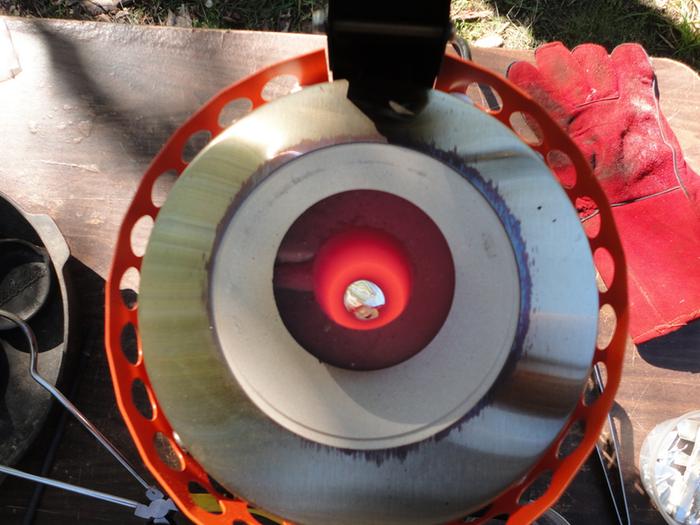 The silver is now fully molten and ready to go!