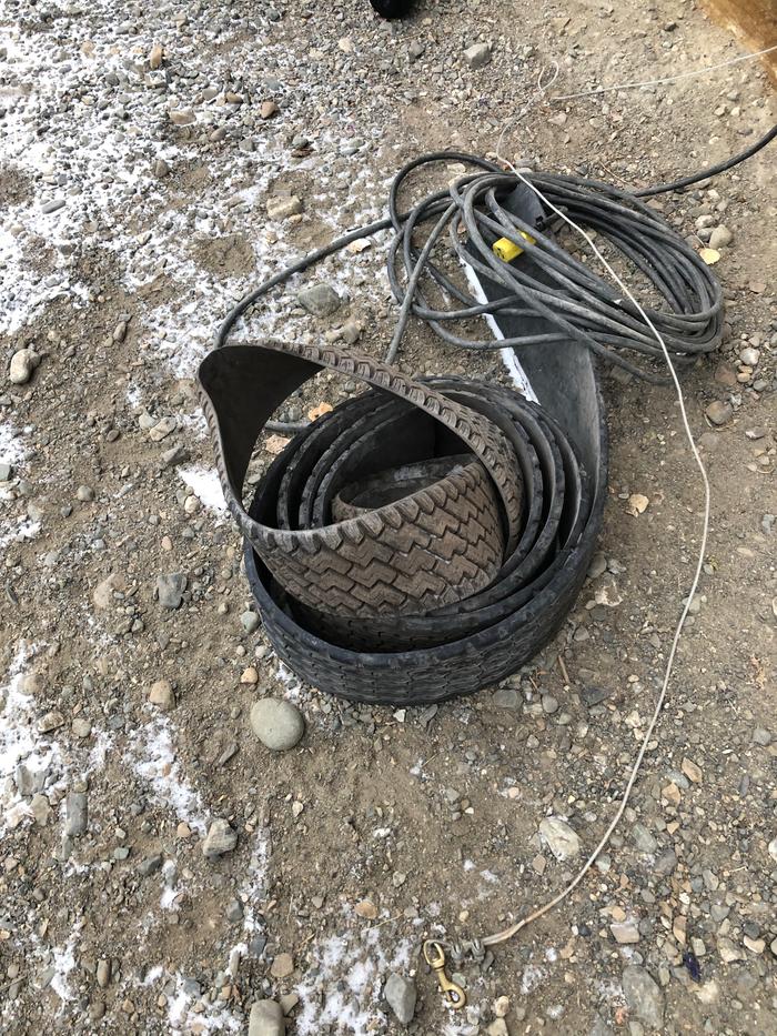 Tire tread at the dump