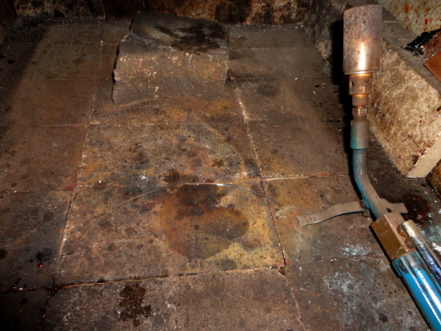 The wire hardens considerably in the process and must be annealed (softened) repeatedly. I do this "carefully" with a torch. It's easy to make a puddle with silver this thin!