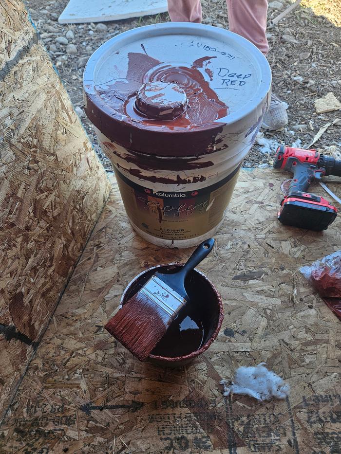 Materials: paint, brush, bucket