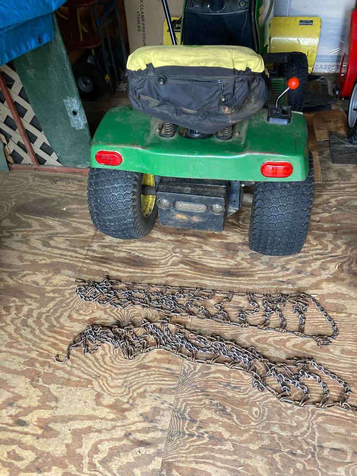 The chains and drive tires