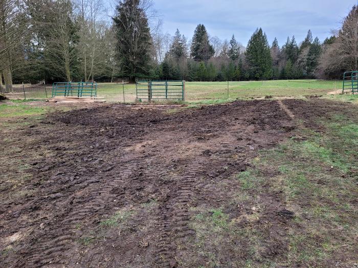 After spreading, manure piles gone.