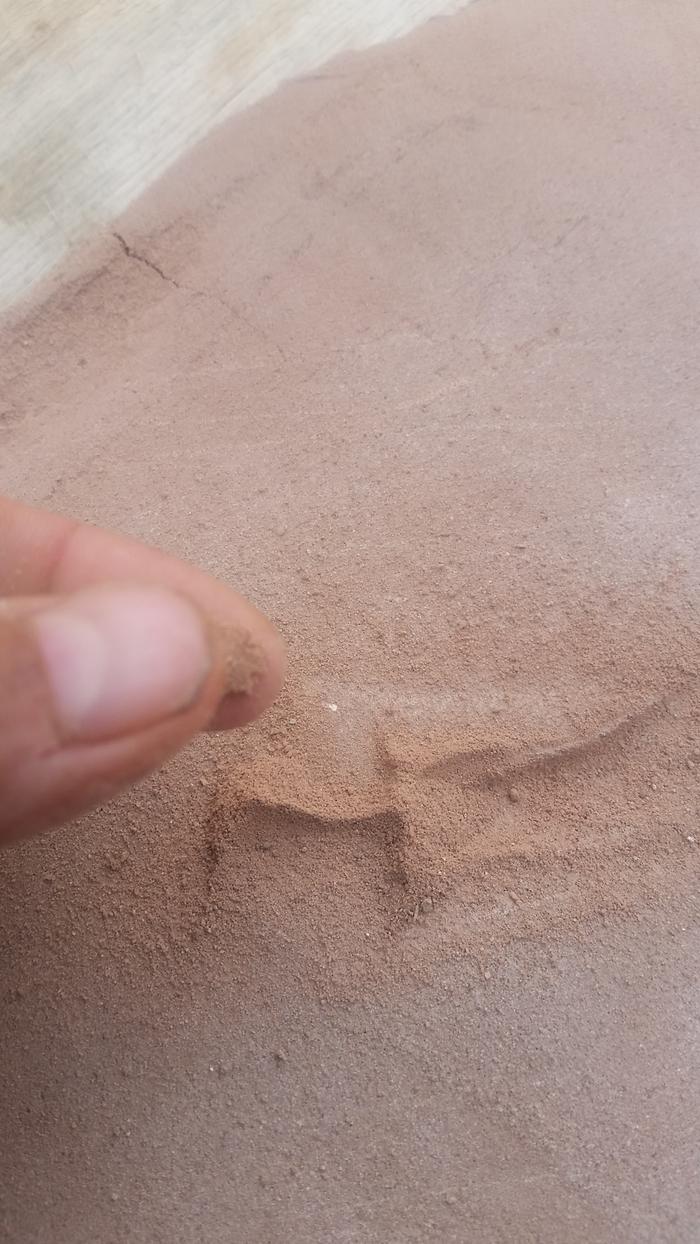 ...and I could keep scratching it and it kept scratching off...
