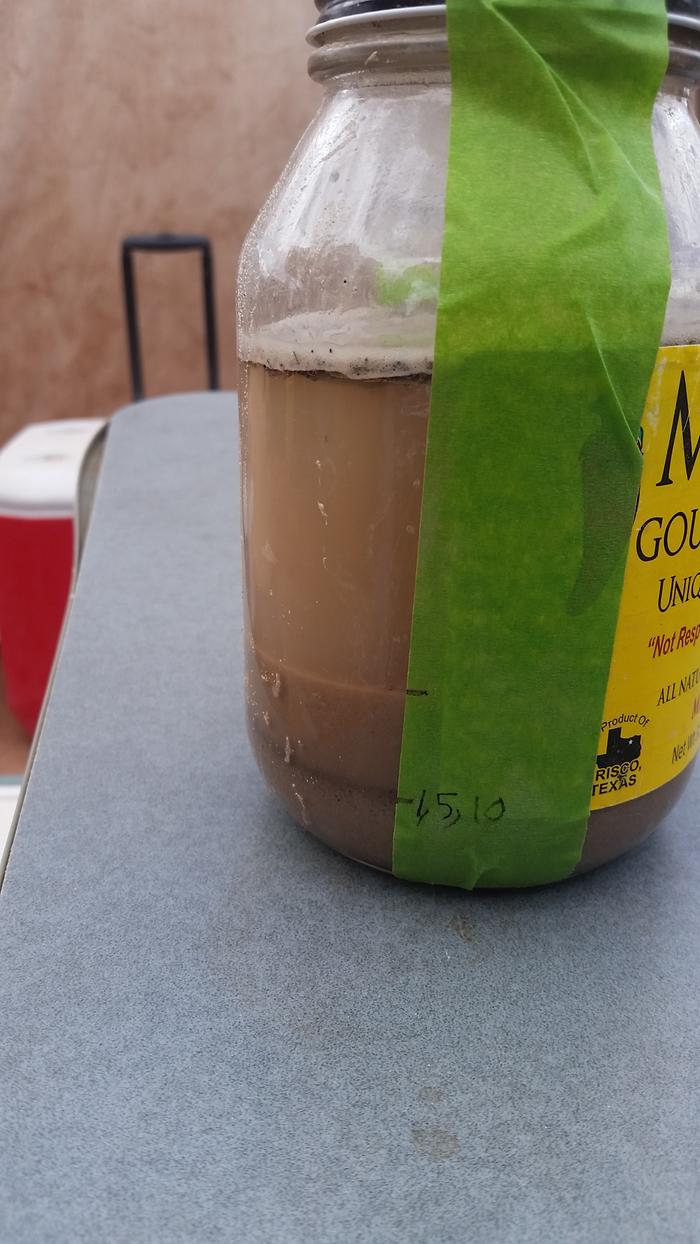 Jar test with concrete supplier's dirt