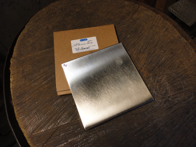 This is the 6 x 6 inch sheet of 12 gauge fine silver I started with.