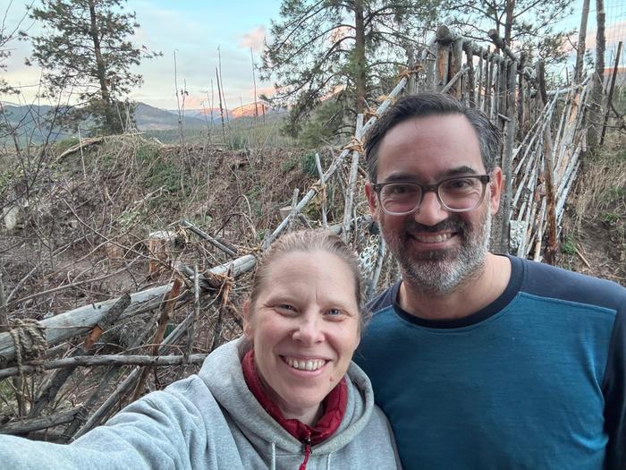 The mountains got a bit of snow our last day