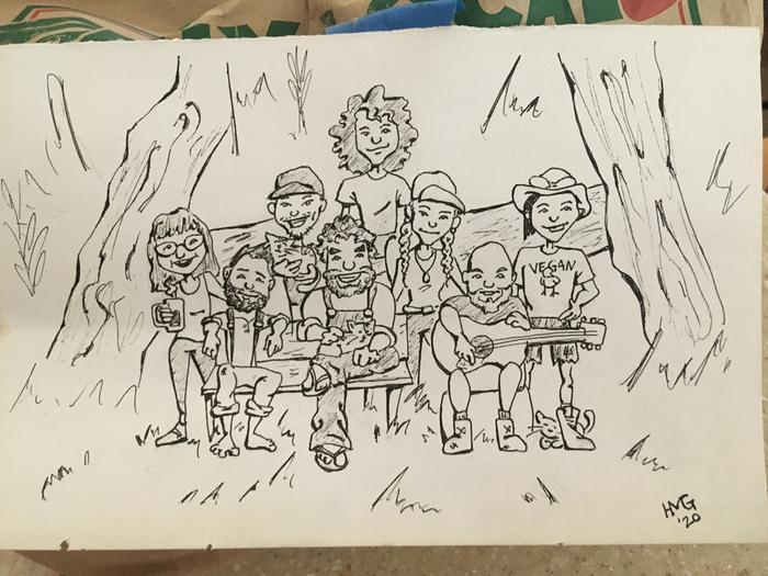 lovely sketch of permies people