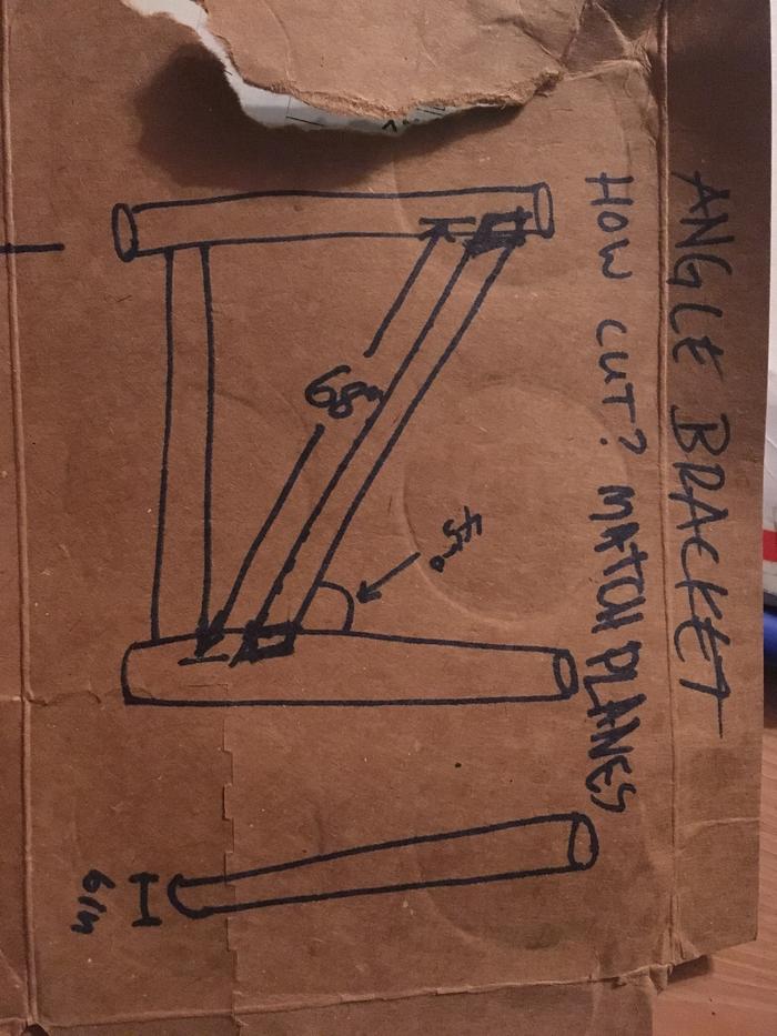 Notes from listening to Fred and Jen’s perspectives on how to approach fitment of angle braces between two parallel posts.. exciting! 