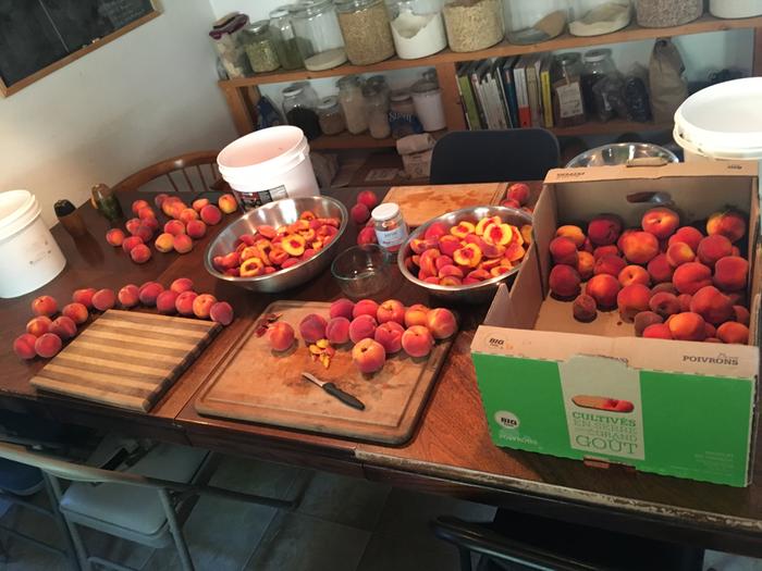 Peaches 🍑 processing 