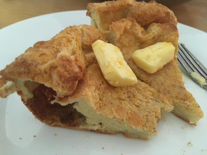 Lunch Dutch baby pancakes a la Marshall (1cup flour, 1 cup milk, 3 eggs, 350F)