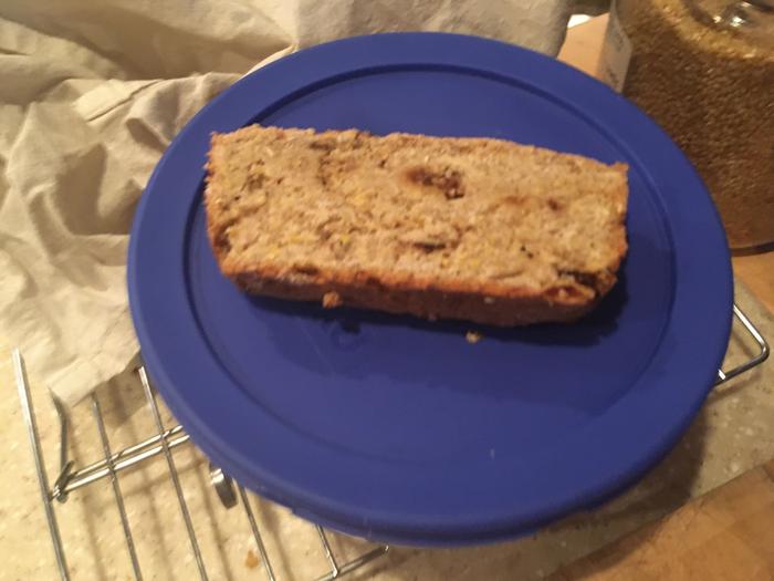 Morning breakfast turnip bread made last night