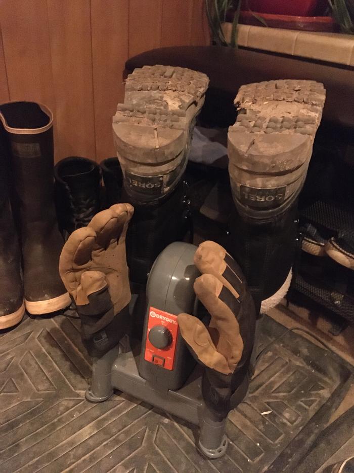 Drying gifted boots and gifted gloves in a gifted dryer.. how is this a thing??! So grateful for the generosity that surrounds wheaton labs..