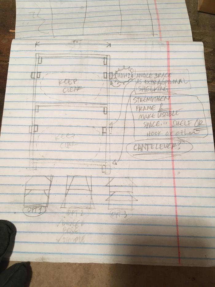 Front view.. angle bracing considerations 