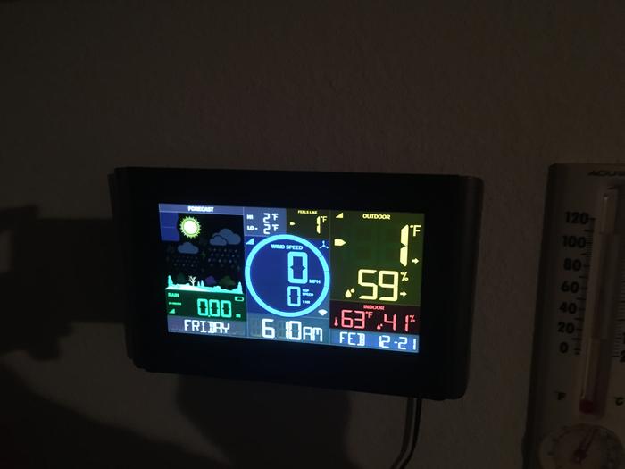 The yellow “1” at the top right is the outside temp.. 