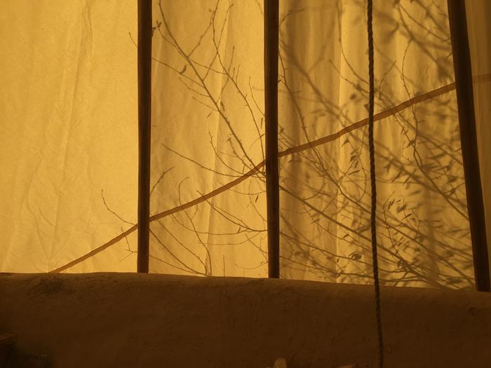 Tipi shadow, afternoon 