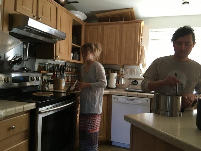 Baking pie for pi day 