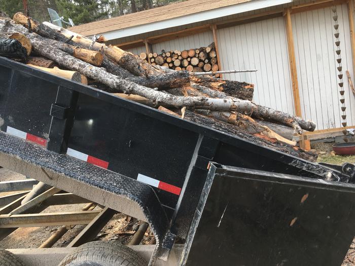 First time unloading the dump trailer.. called fred to ask for a few pointers.. turns out it’s pretty straightforward.. just a massive, powerful thing.. what an amazing contraption.. and the feeling of knowing I can do it again by myself if I need to..