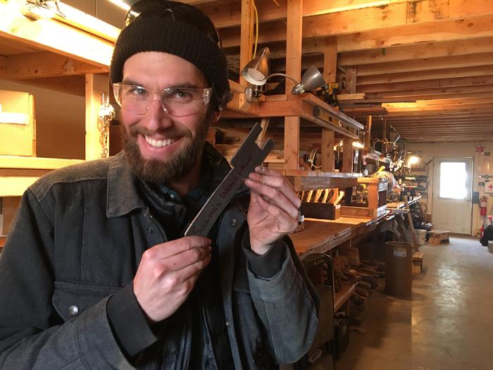 M makes a custom wrench for the sawmill 