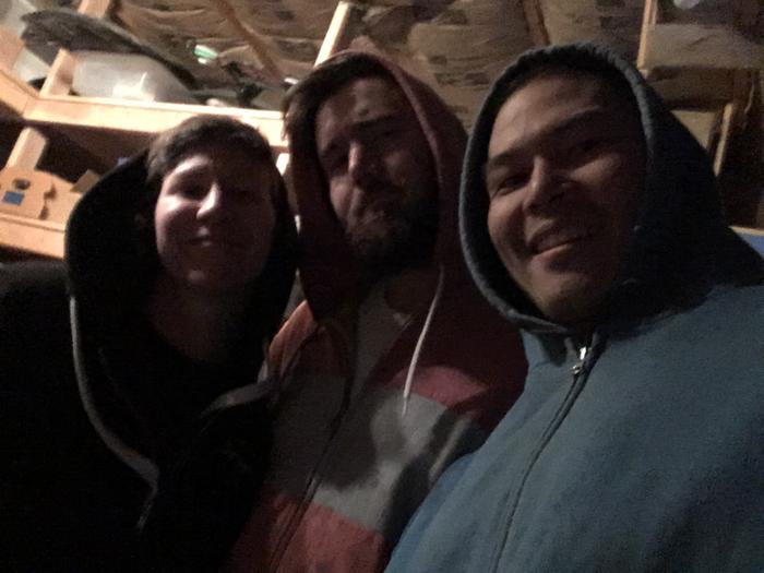 Hooded trio of permaculture heads