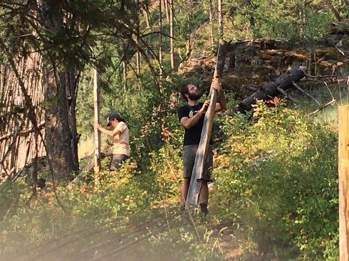 building rock jack fence posts