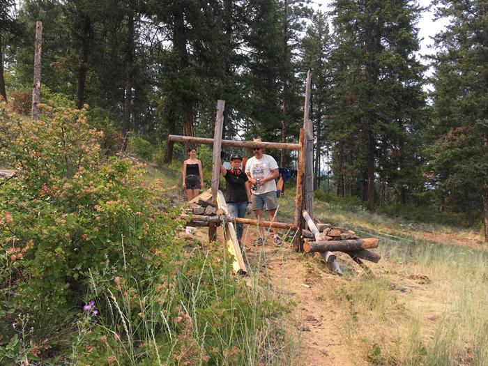 M observes Building a gate.. Rebekah, Mike.. 