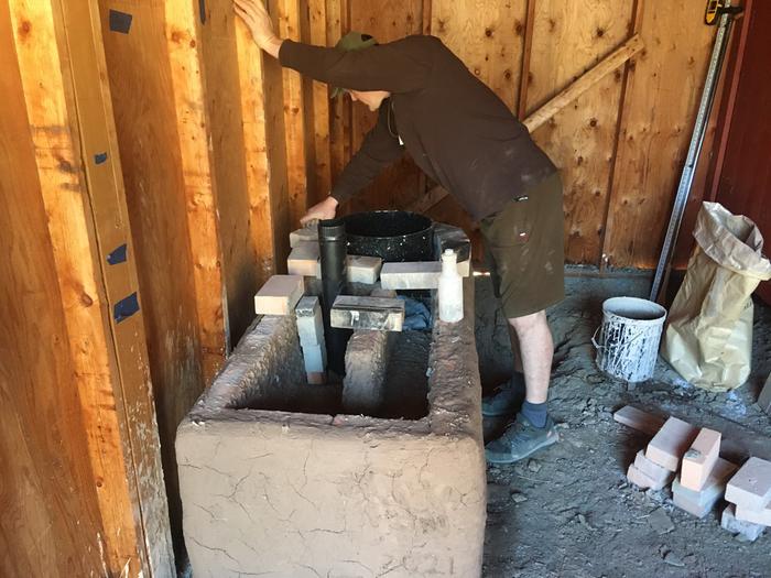 Stove at red cabin