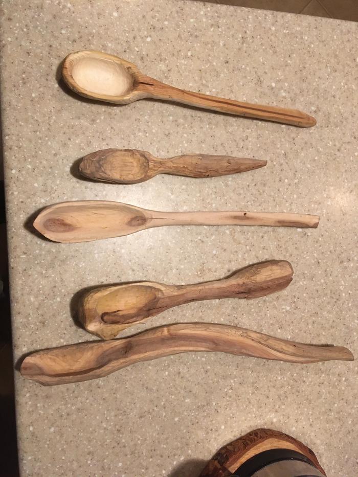 Can you guess who carved which spoon?