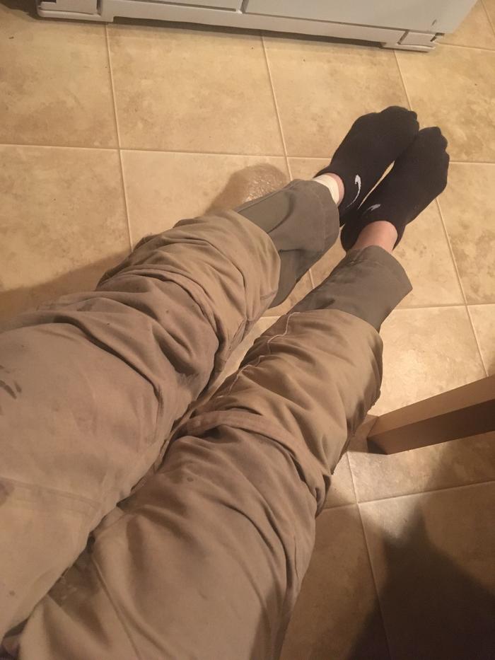These pants have been worn each day I’ve been here