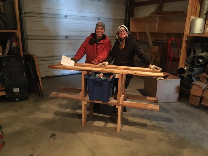 They built a shelf! M and P