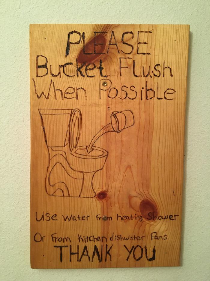 New bucket flush sign! A la P