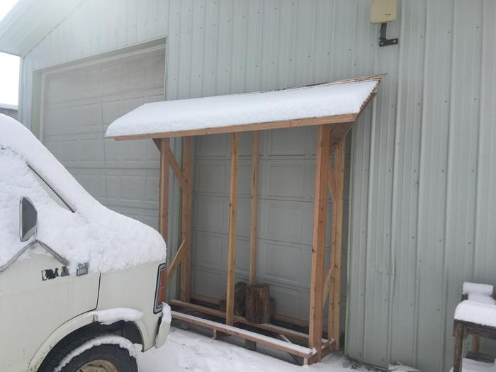 The little roof works! For the firewood rack