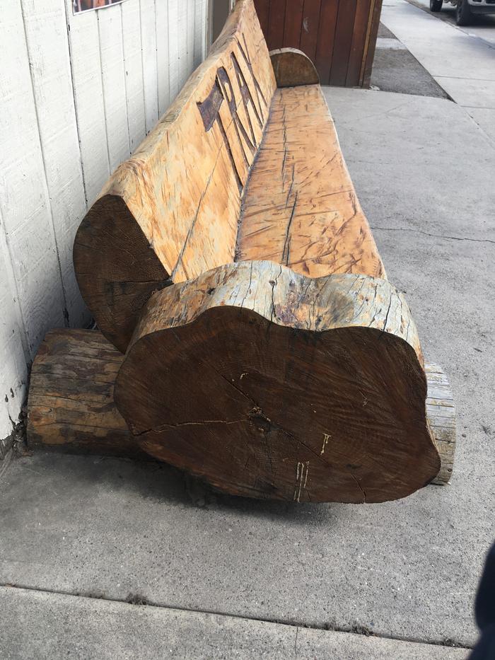 A three log bench!